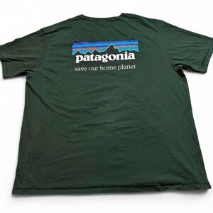 Patagonia Forest Green Outdoor Organic Cotton Regular Fit Tshirt XXL